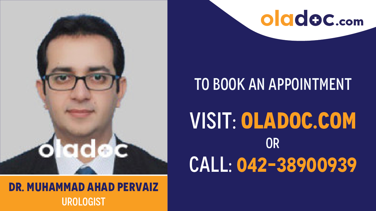 Book appointment with Dr.Muhammad Ahad Pervaiz-best Urologist in Lahore